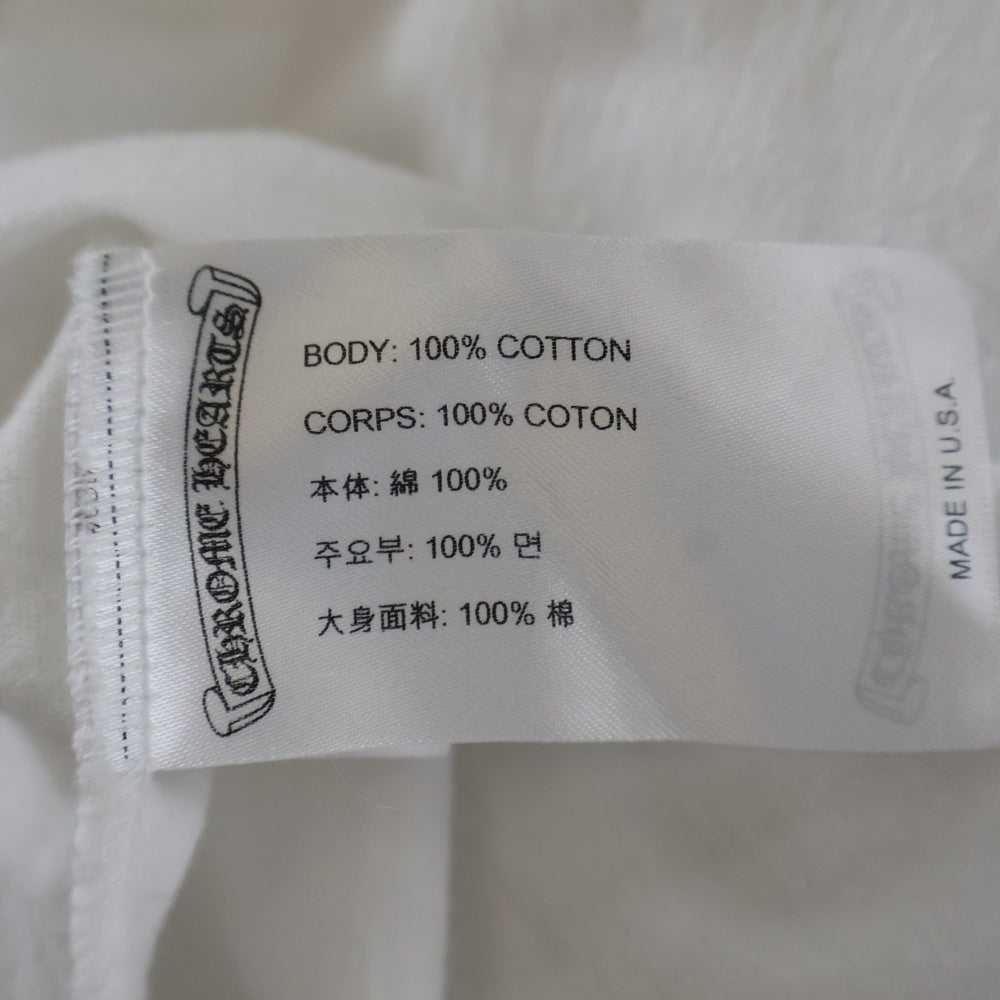 CHROME HEARTS(クロムハーツ) CH L S 1 ネックロゴ 長袖Tシャツ カットソー ロンT ホワイト