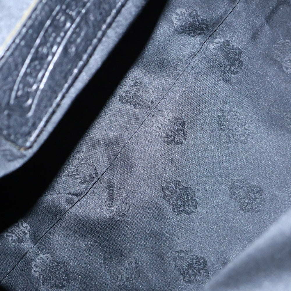 CHROME HEARTS(クロムハーツ) TOTE W SNP 3CEME 3セメタリートート セメタリーパッチレザートートバッグ ブラック