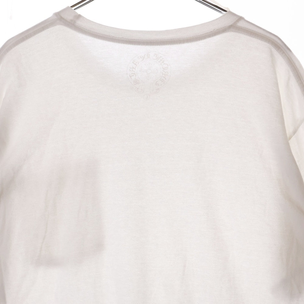CHROME HEARTS(クロムハーツ) NECK LOGO TEE ネックロゴプリント クルーネック 半袖Tシャツ カットソー ホワイト
