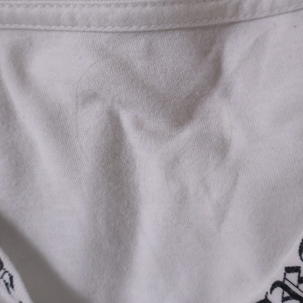CHROME HEARTS(クロムハーツ) NECK LOGO TEE ネックロゴプリント クルーネック 半袖Tシャツ カットソー ホワイト