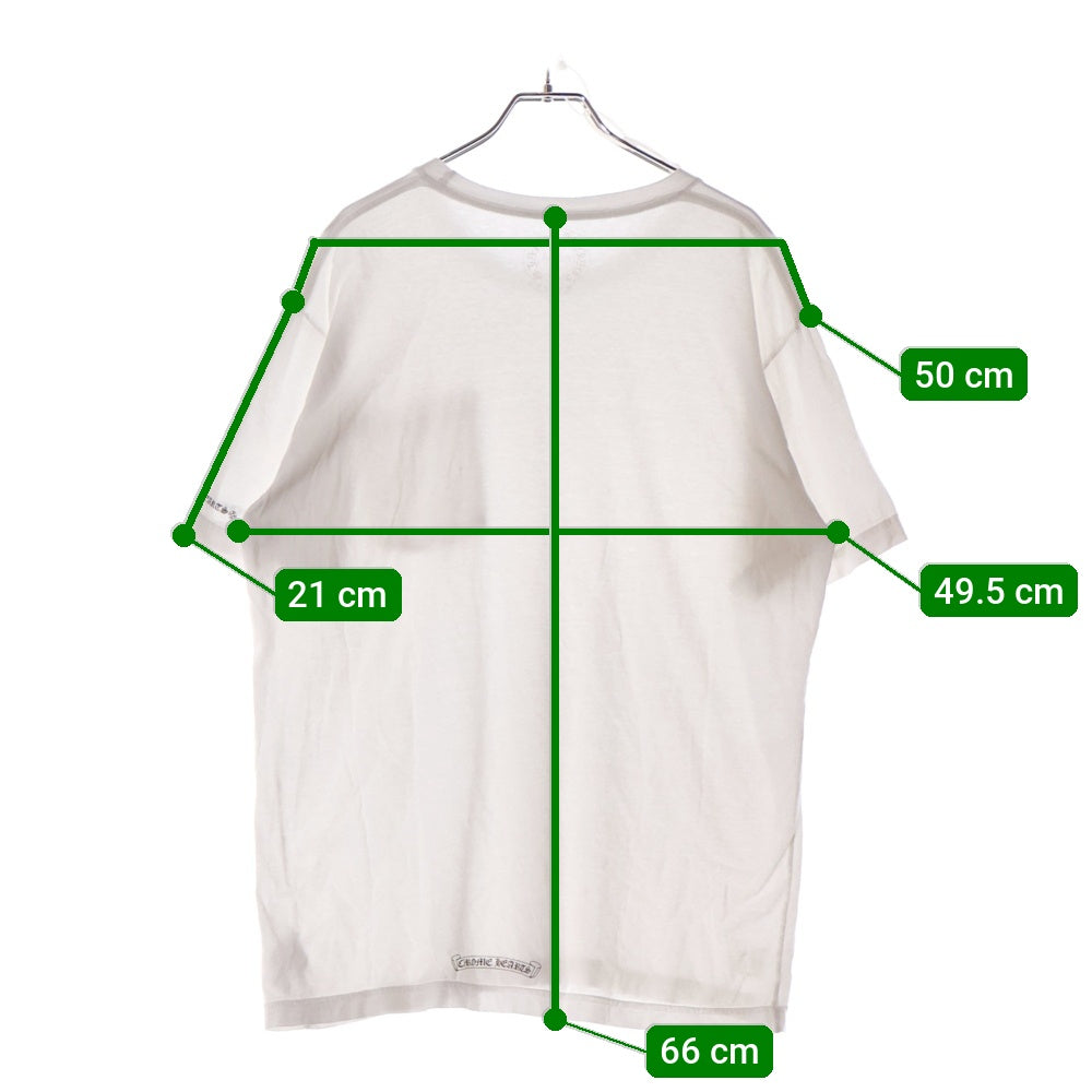 CHROME HEARTS(クロムハーツ) NECK LOGO TEE ネックロゴプリント クルーネック 半袖Tシャツ カットソー ホワイト