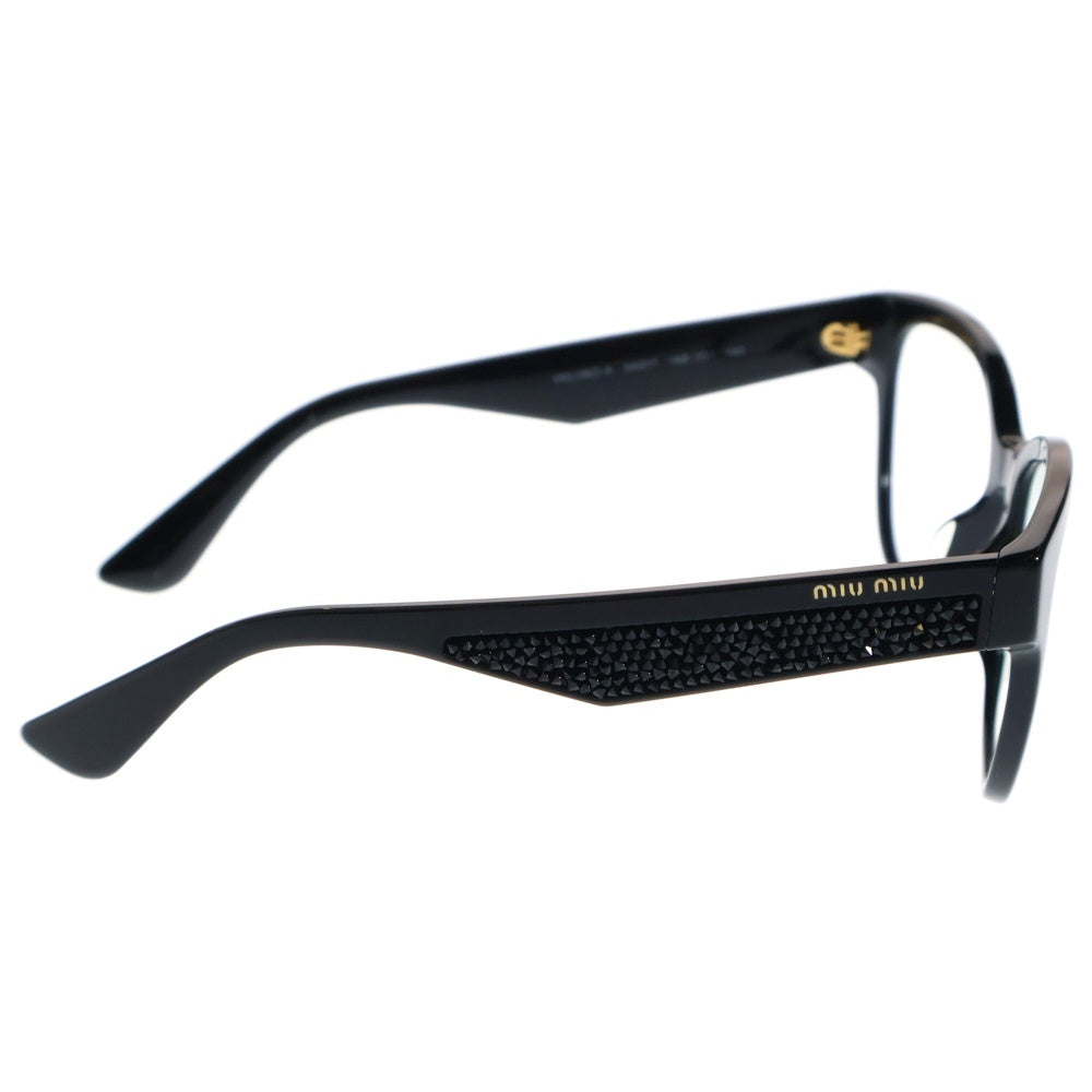 miumiu(ミュウミュウ) テンプルラインストーン ウェリントン サングラス ブラック VMU 06O-A