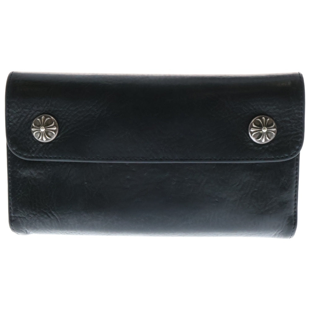 CHROME HEARTS(クロムハーツ) WAVE ウェーブ レザーウォレット 財布 ブラック BCA374