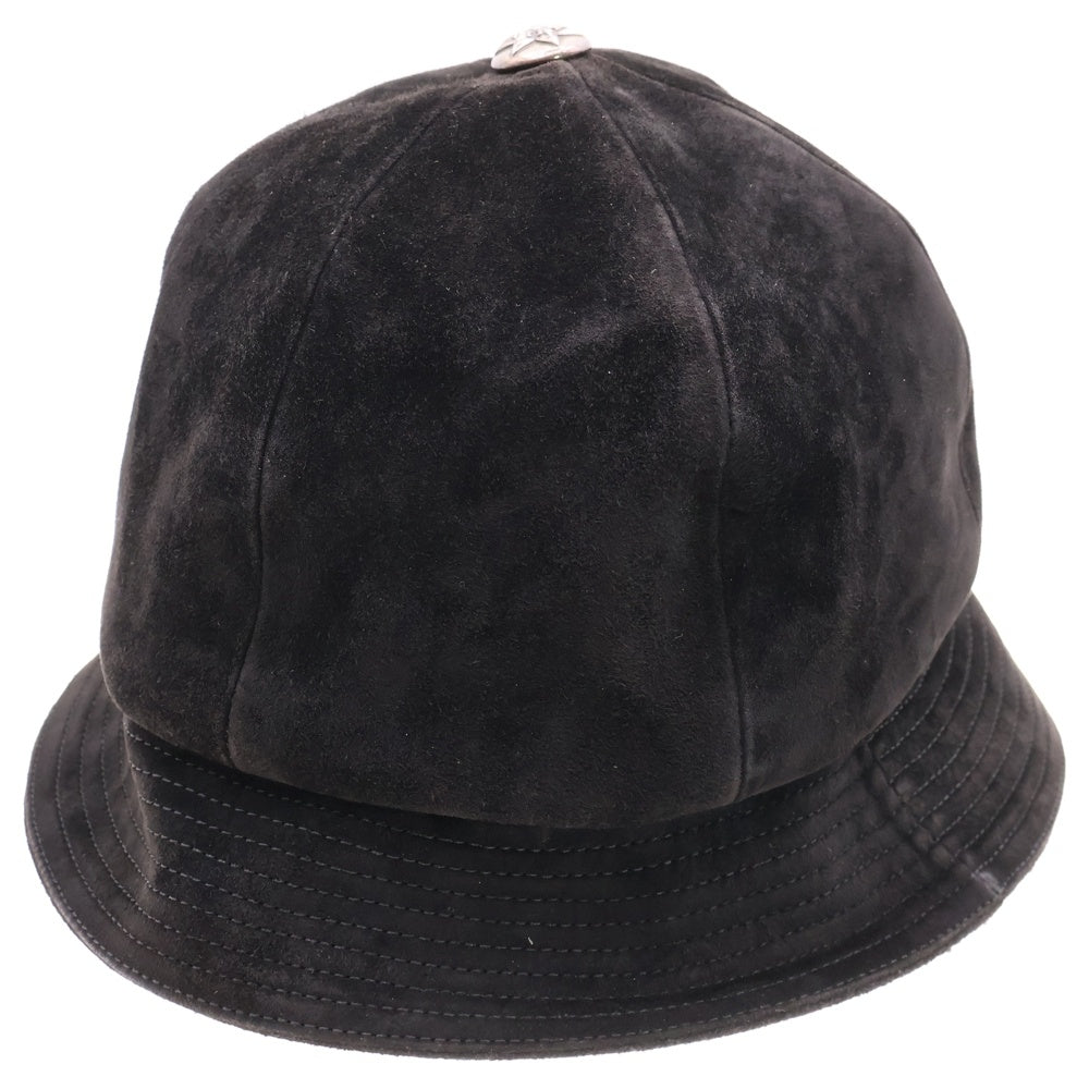 CHROME HEARTS(クロムハーツ) SLOW BURN スターボタンスエードレザーバケットハット ブラック