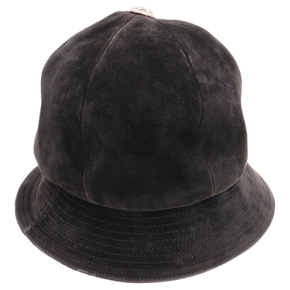 CHROME HEARTS(クロムハーツ) SLOW BURN スターボタンスエードレザーバケットハット ブラック