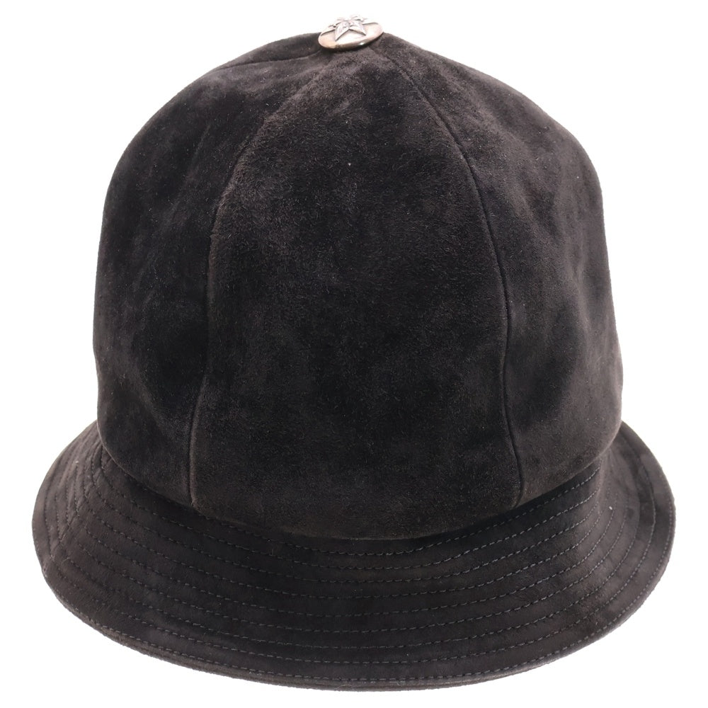 CHROME HEARTS(クロムハーツ) SLOW BURN スターボタンスエードレザーバケットハット ブラック