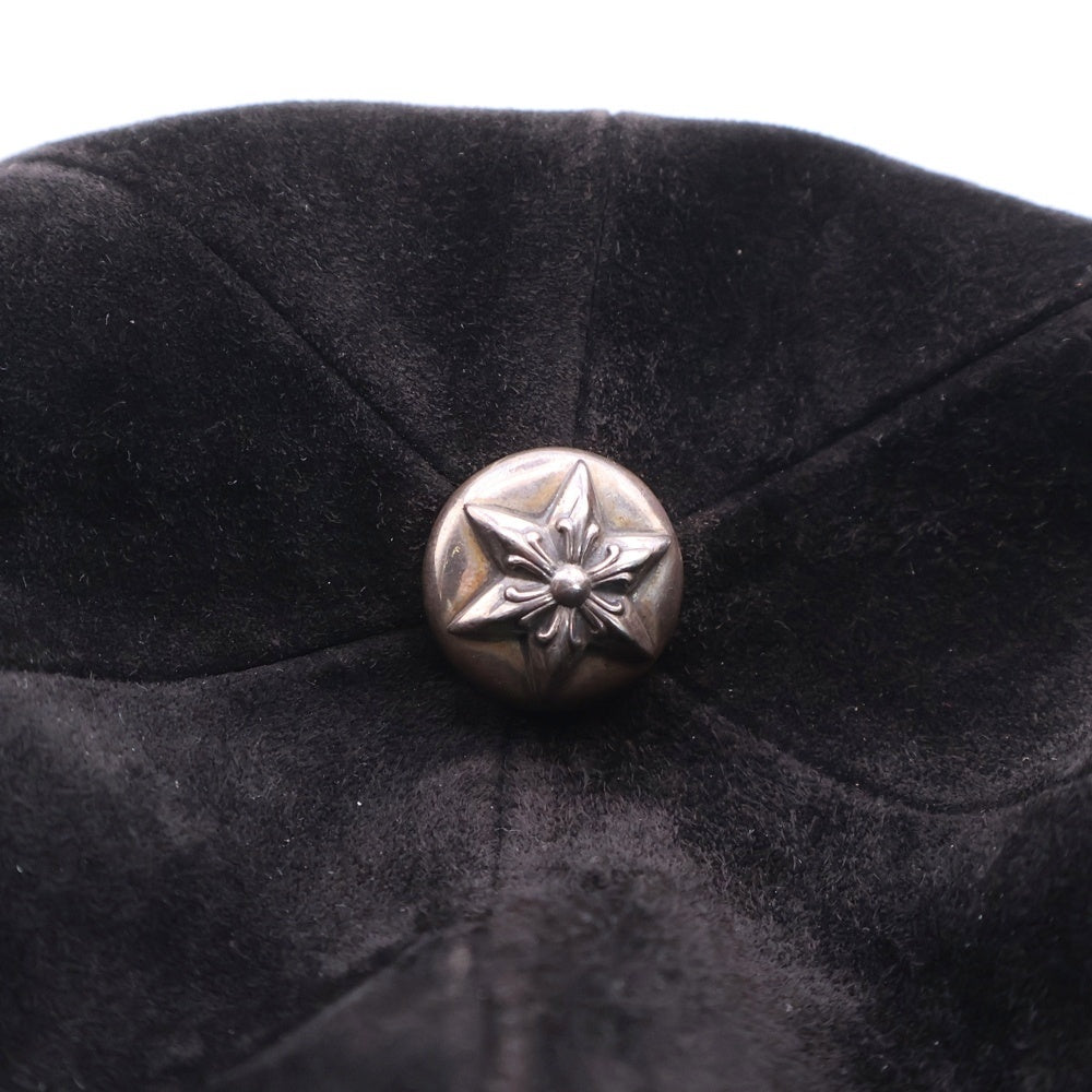 CHROME HEARTS(クロムハーツ) SLOW BURN スターボタンスエードレザーバケットハット ブラック