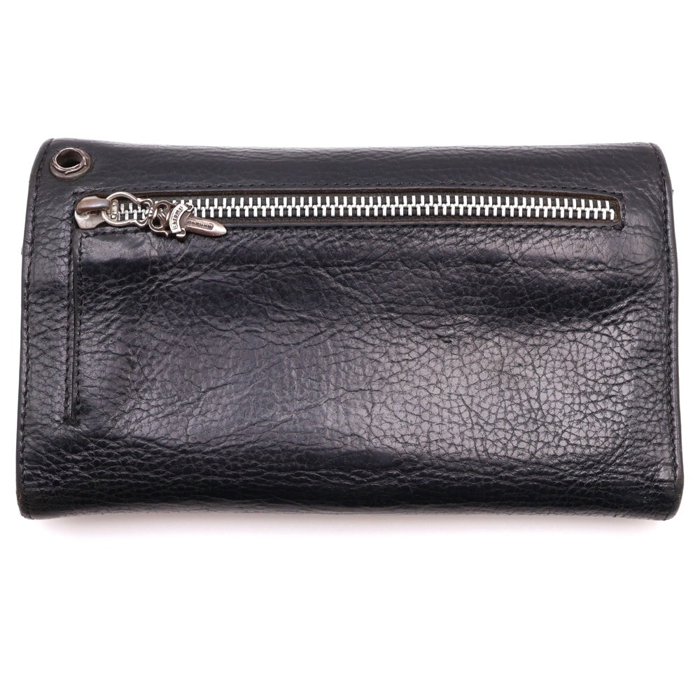 CHROME HEARTS(クロムハーツ) WAVE ウェーブ レザーウォレット 財布 ブラック BCA374
