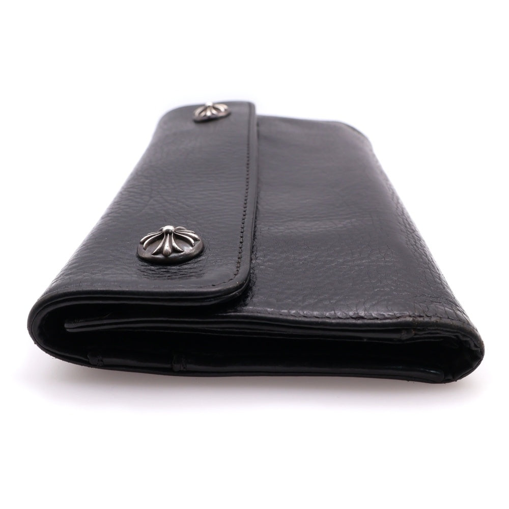 CHROME HEARTS(クロムハーツ) WAVE ウェーブ レザーウォレット 財布 ブラック BCA374