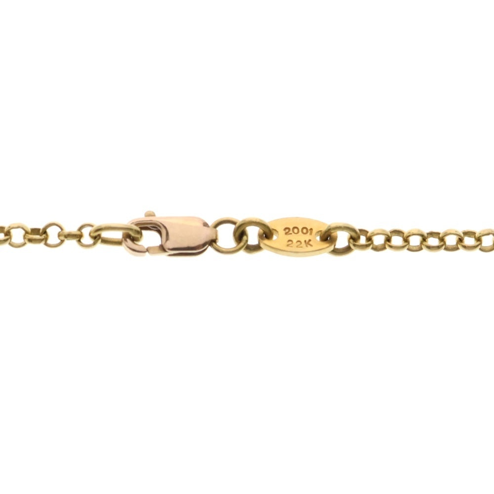 CHROME HEARTS(クロムハーツ) 22K NECKCHAIN R20 ロールチェーンネックレス 20inch ゴールド BCA011