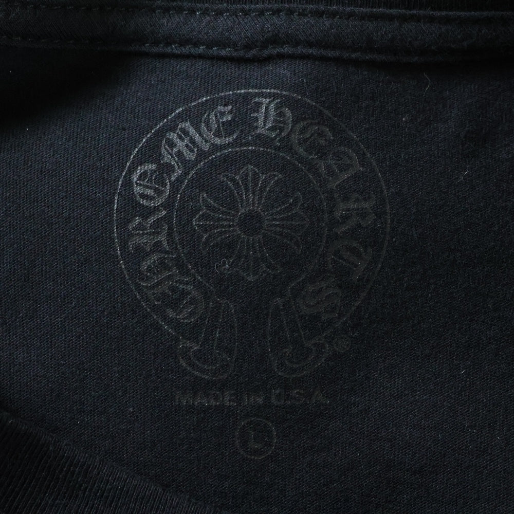 CHROME HEARTS(クロムハーツ) FOTI フォティ スカル プリント クルーネック半袖Tシャツカットソーブラック