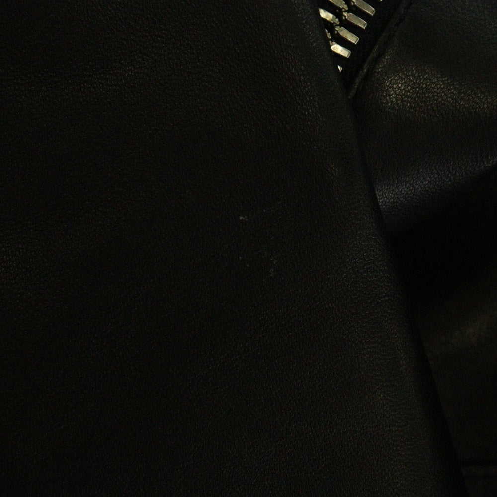 Maison Margiela(メゾンマルジェラ) 22SS 5-ZIP LEATHER JACKET 八の字 ラムレザー シングルライダース ジャケット ハの字 ブラック S50AM0489 SY1460