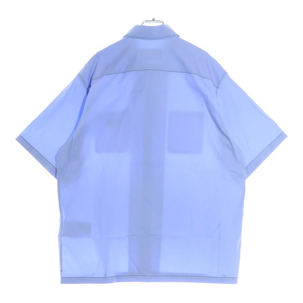 PRADA(プラダ) ストレッチコットン 半袖シャツ ブルー SC754_10HT_F0012_S_OOO