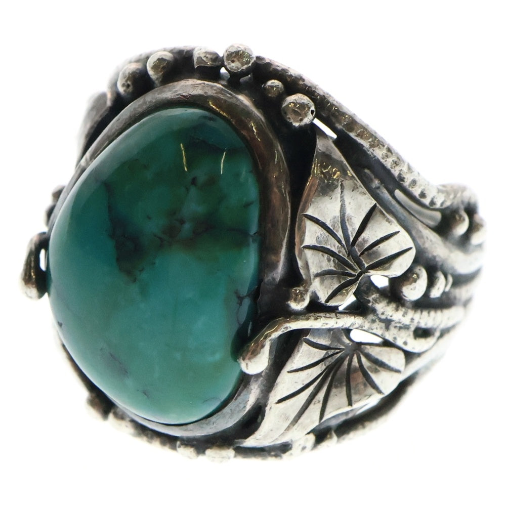 INDIAN JEWELRY(インディアンジュエリー) ホールマーク刻印 グリーンターコイズ リング