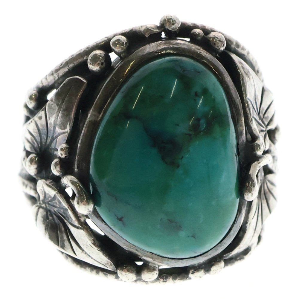 INDIAN JEWELRY(インディアンジュエリー) ホールマーク刻印 グリーンターコイズ リング