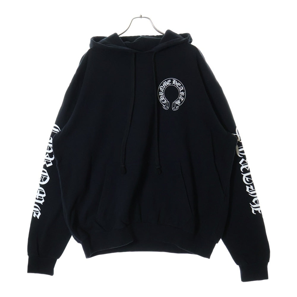 CHROME HEARTS(クロムハーツ) ×MATTY BOY Chomper Horseshoe Hoodie マッティボーイ チョンパー ホースシューフーディ プルオーバースウェットパーカー ブラック