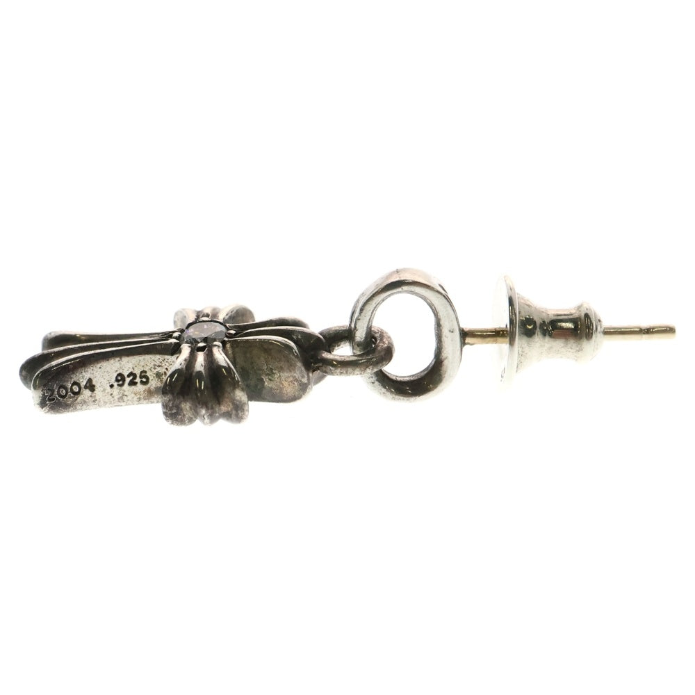 CHROME HEARTS(クロムハーツ) BBY F PPRCHN 両面1ダイヤ ベイビーファットクロス ドロップピアス シルバー