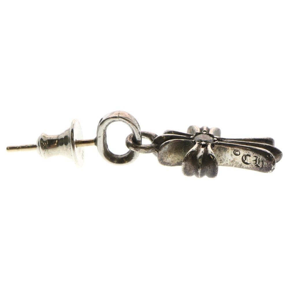 CHROME HEARTS(クロムハーツ) BBY F PPRCHN 両面1ダイヤ ベイビーファットクロス ドロップピアス シルバー
