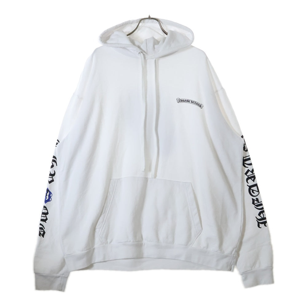 CHROME HEARTS(クロムハーツ) ×The Rolling Stones Lip And Tongue Hoodie ×ローリングストーンズ リップアンドタンフーディ プルオーバーパーカー フーディー ホワイト/ブルー