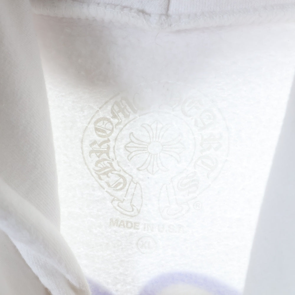 CHROME HEARTS(クロムハーツ) ×The Rolling Stones Lip And Tongue Hoodie ×ローリングストーンズ リップアンドタンフーディ プルオーバーパーカー フーディー ホワイト/ブルー