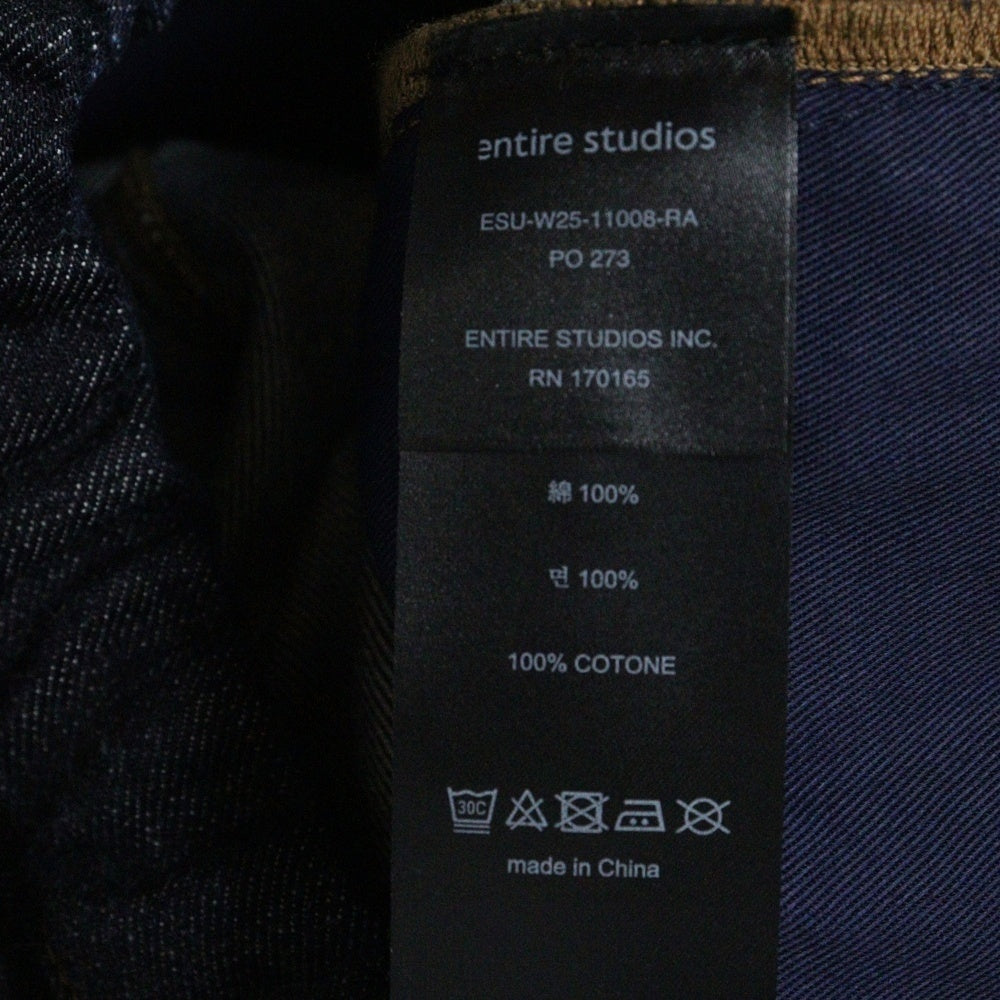 entire studios(エンタイア スタジオ) 25SS SPAR SHORTS SURFACE WAVE ショーツ デニムパンツ ESU-S25-11008-SW インディゴ
