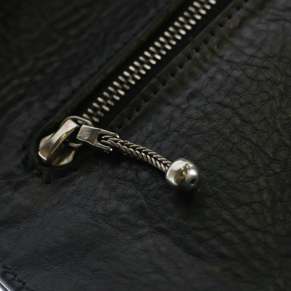 CHROME HEARTS(クロムハーツ) 2ZIP 2ジップ クロスボールボタンレザーウォレット 財布 ブラック