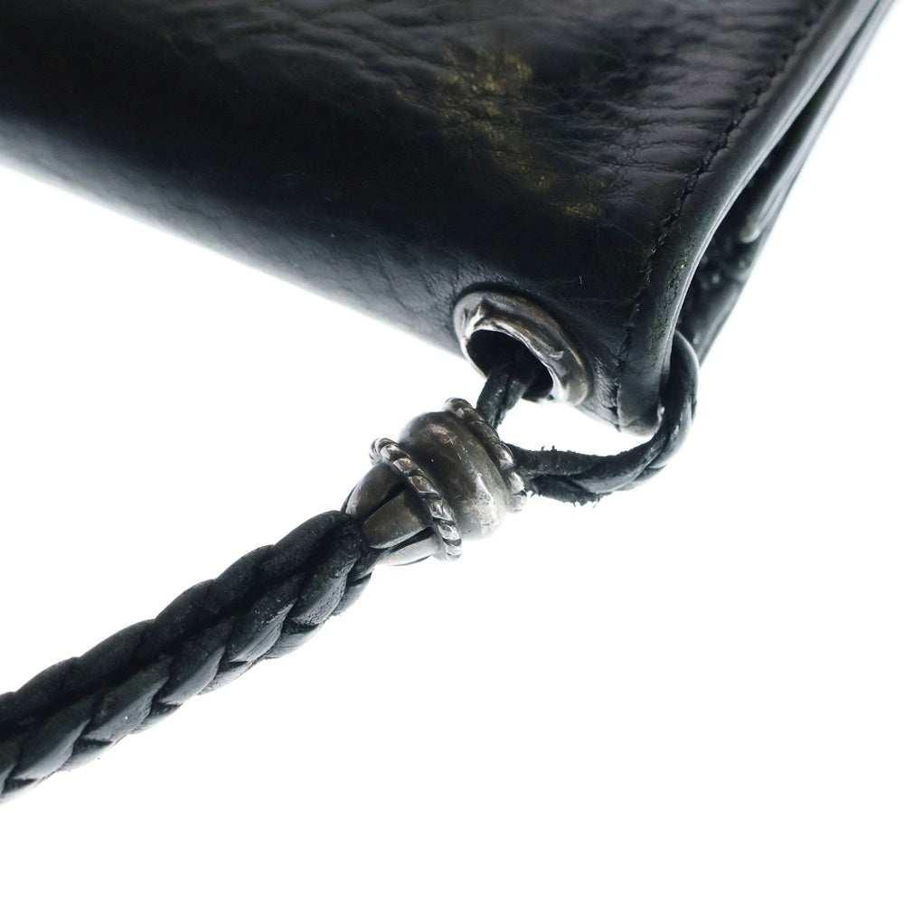 CHROME HEARTS(クロムハーツ) 2ZIP 2ジップ クロスボールボタンレザーウォレット 財布 ブラック