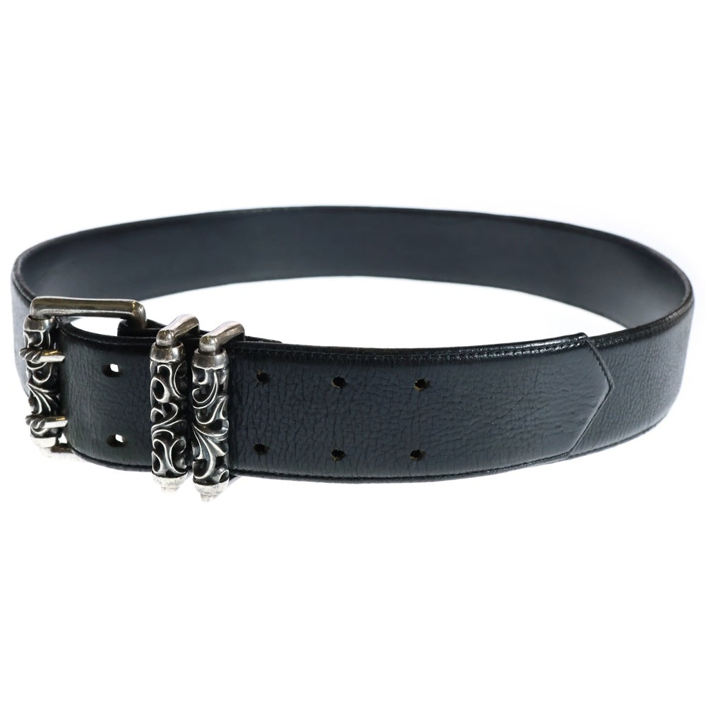 CHROME HEARTS(クロムハーツ) ダブルピンローラー ベルト DOUBLE ROLLER BELT ブラック