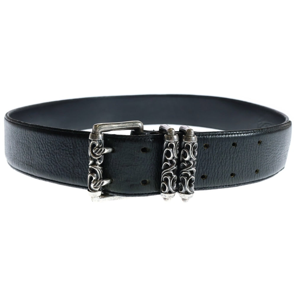 CHROME HEARTS(クロムハーツ) ダブルピンローラー ベルト DOUBLE ROLLER BELT ブラック