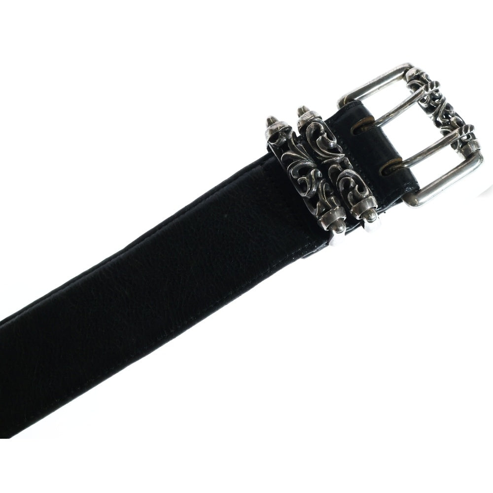 CHROME HEARTS(クロムハーツ) ダブルピンローラー ベルト DOUBLE ROLLER BELT ブラック