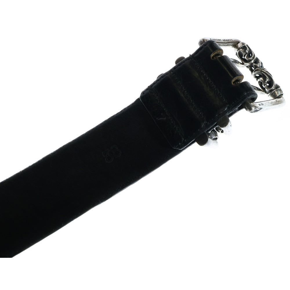 CHROME HEARTS(クロムハーツ) ダブルピンローラー ベルト DOUBLE ROLLER BELT ブラック