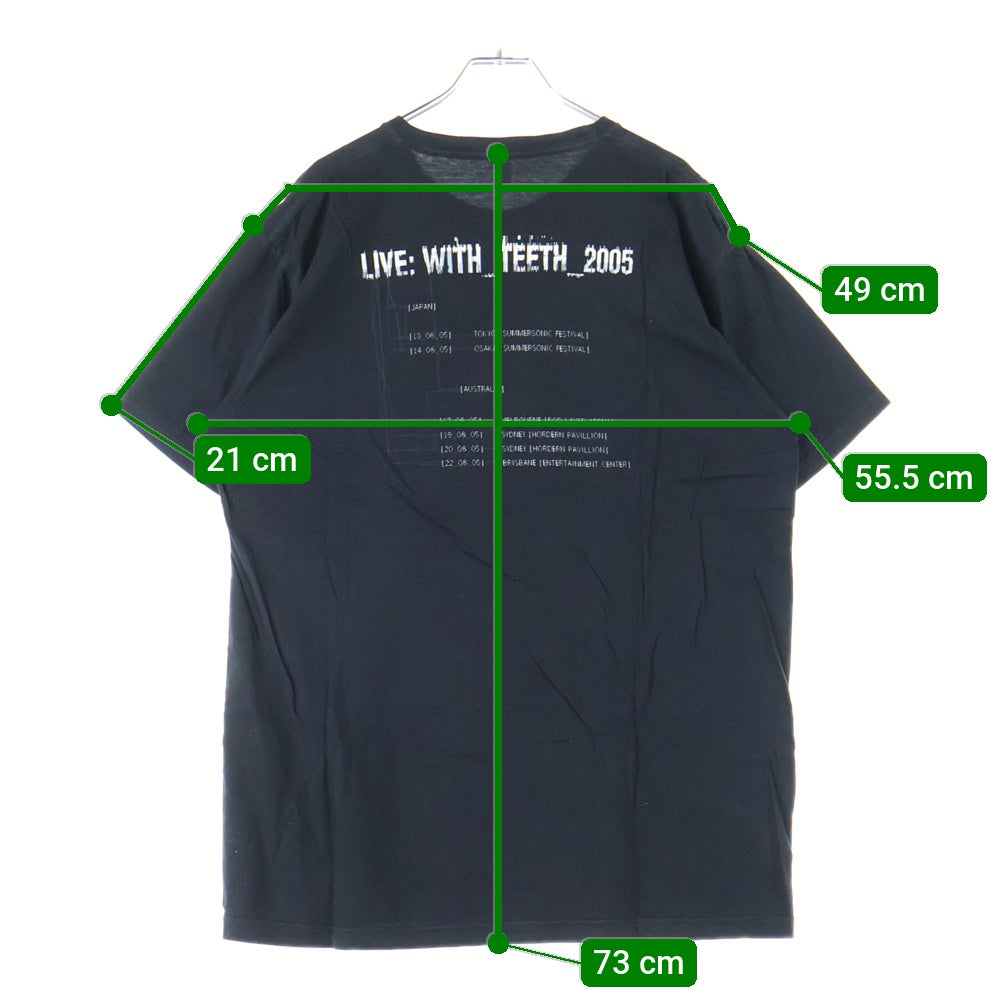 VINTAGE(ヴィンテージ) 00S NINE INCH NAILS WITH TEETH TEE フロントプリント 半袖Tシャツ ブラック