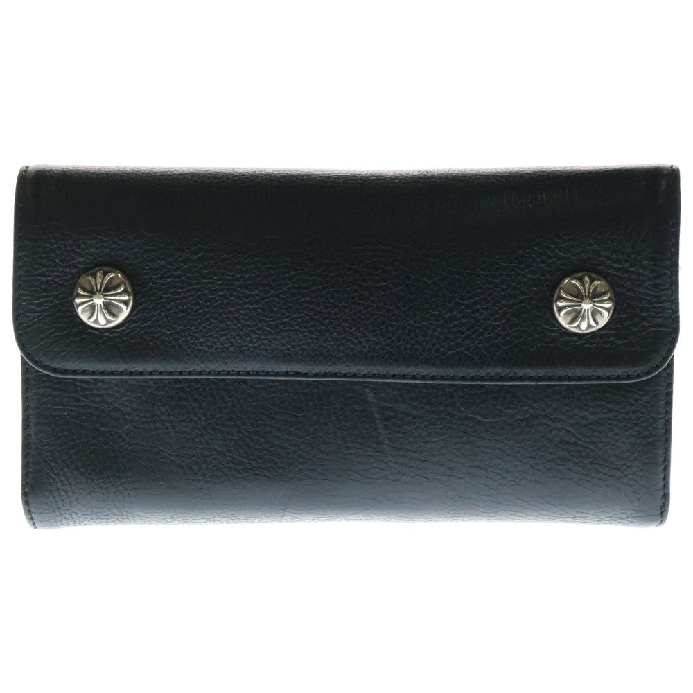 CHROME HEARTS(クロムハーツ) WAVE ウェーブ レザーウォレット 財布 ブラック BCA375