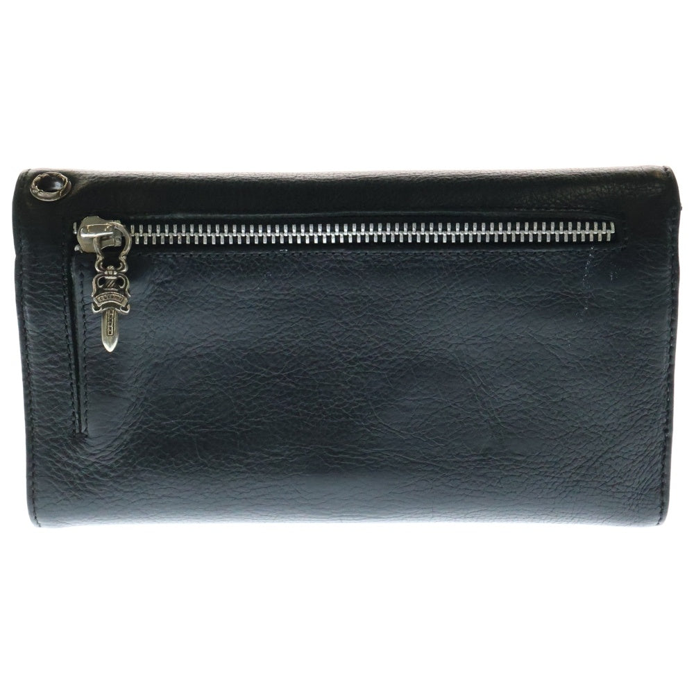 CHROME HEARTS(クロムハーツ) WAVE ウェーブ レザーウォレット 財布 ブラック BCA375
