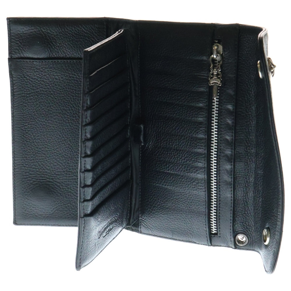CHROME HEARTS(クロムハーツ) WAVE ウェーブ レザーウォレット 財布 ブラック BCA375