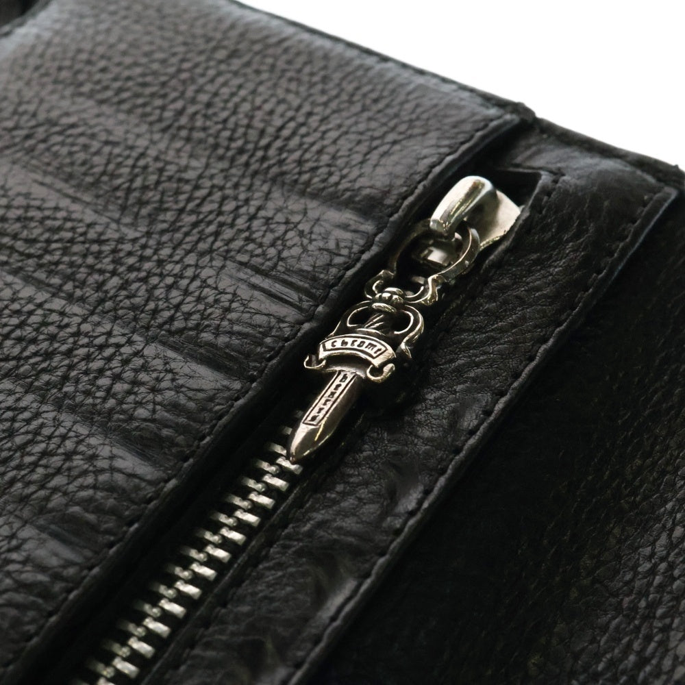 CHROME HEARTS(クロムハーツ) WAVE ウェーブ レザーウォレット 財布 ブラック BCA375