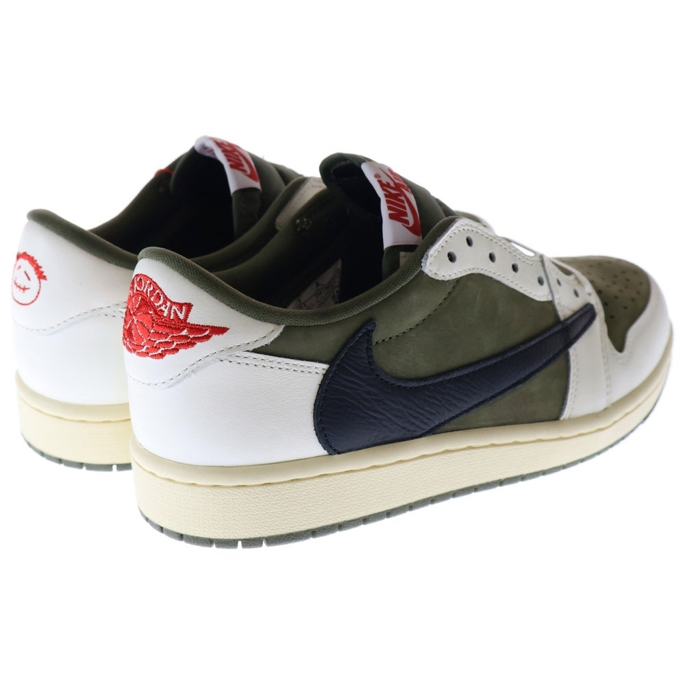 NIKE(ナイキ) ×TRAVIS SCOTT AIR JORDAN 1 LOW OG REVERSE OLIVE DM7866-200 トラヴィススコット エアジョーダン 1 リバース オリーブ ローカットスニーカー US9/27cm