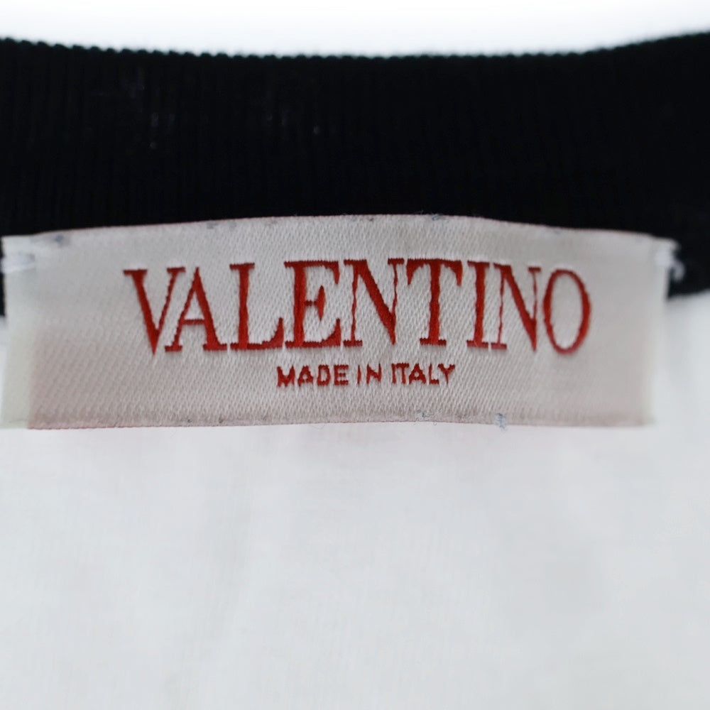 VALENTINO(ヴァレンティノ) フロントロゴプリント リンガーTシャツ 半袖カットソー ホワイト 5V3MG15ZA8E