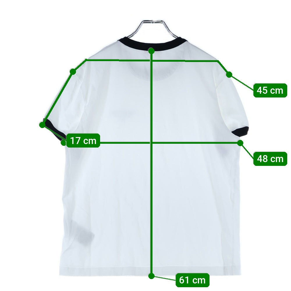 VALENTINO(ヴァレンティノ) フロントロゴプリント リンガーTシャツ 半袖カットソー ホワイト 5V3MG15ZA8E
