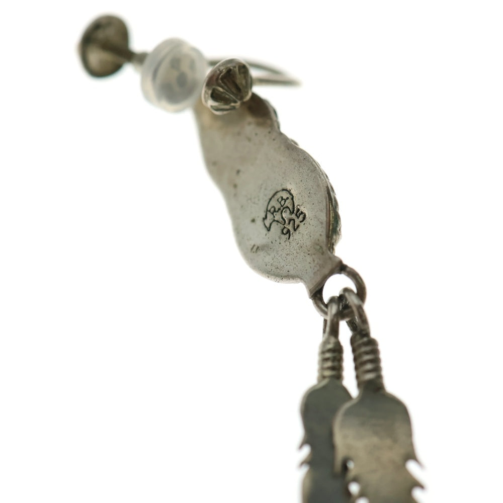 INDIAN JEWELRY(インディアンジュエリー) RB刻印 ターコイズ フェザーピアス シルバー