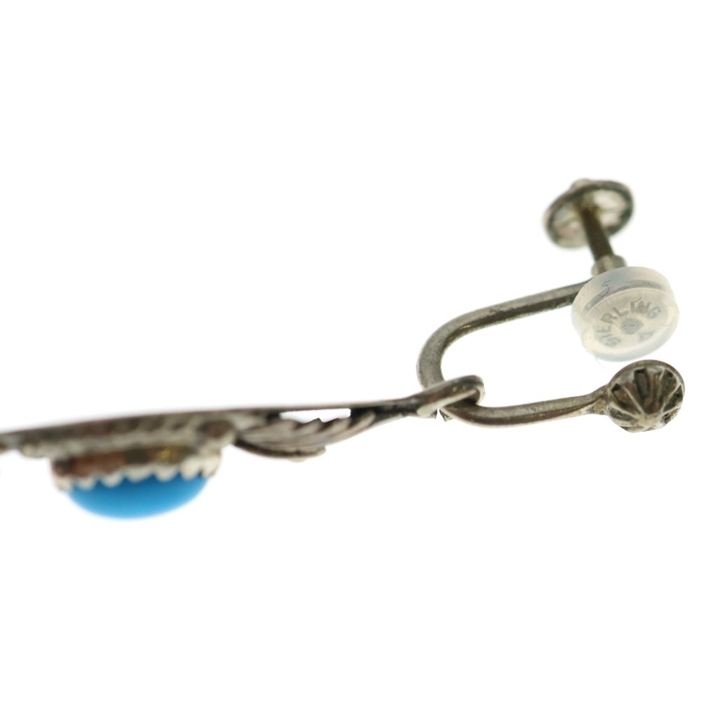 INDIAN JEWELRY(インディアンジュエリー) RB刻印 ターコイズ フェザーピアス シルバー