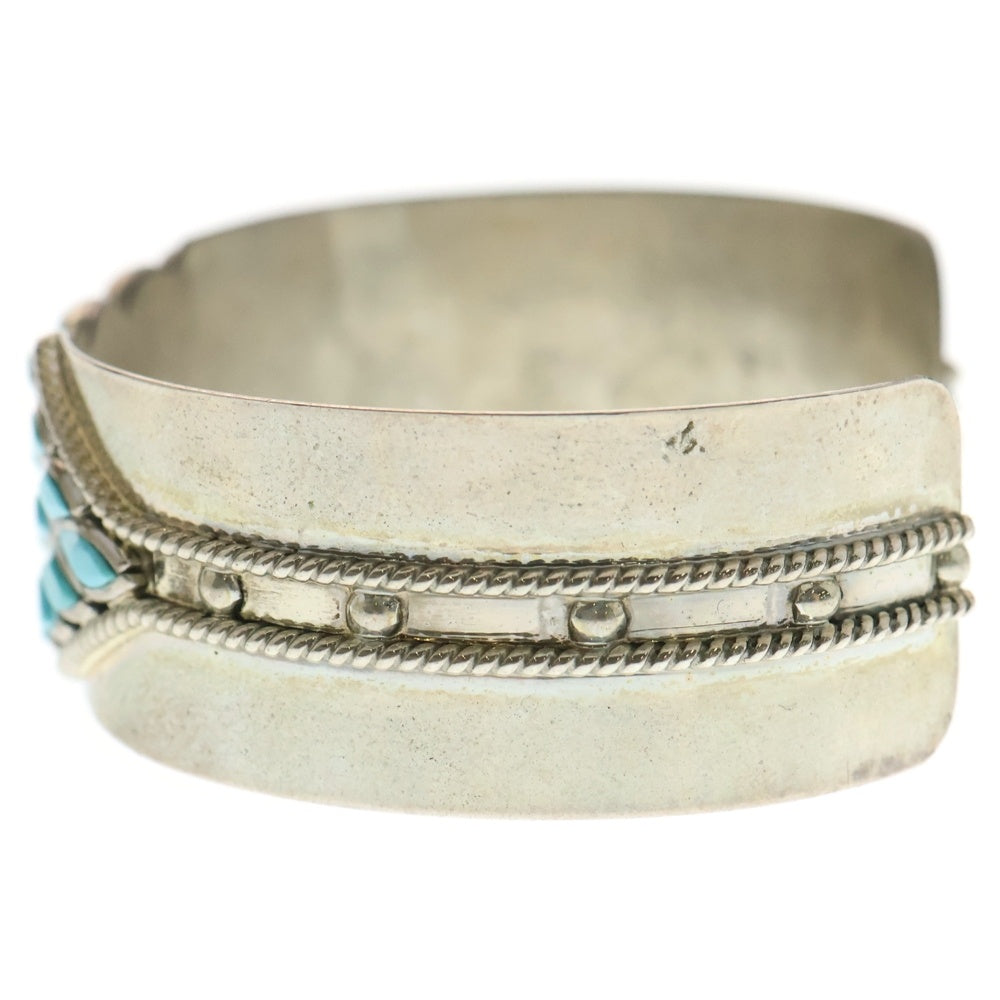 INDIAN JEWELRY(インディアンジュエリー) HARVEY CHAVEZ作 ターコイズ バングル シルバー