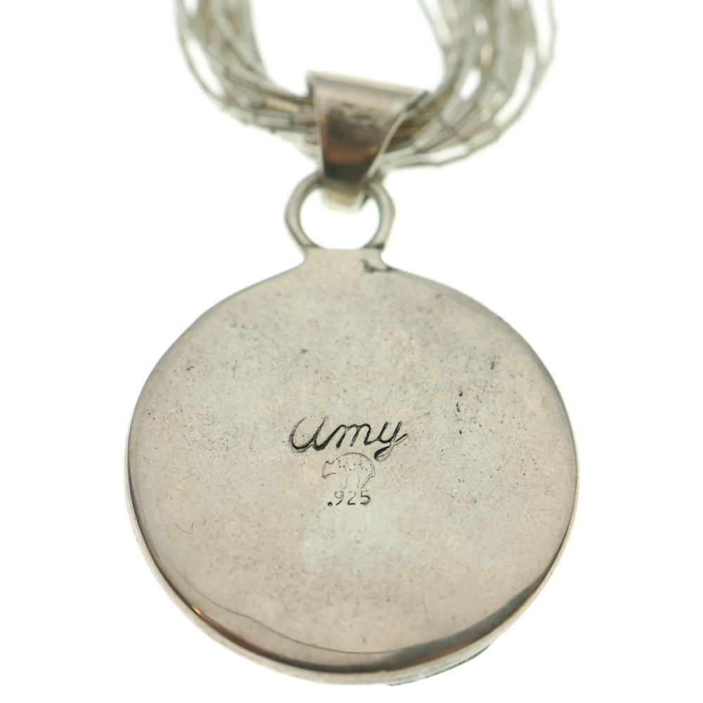 INDIAN JEWELRY(インディアンジュエリー) RB刻印 インレイ ネックレス シルバー