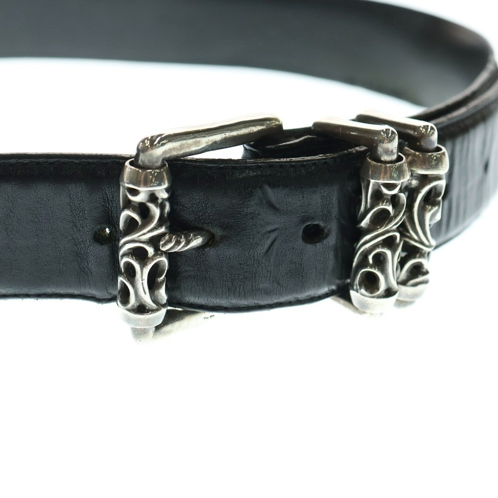 CHROME HEARTS(クロムハーツ) BLT ROLLER 3PC1.5inch 3PCローラーバックル レザーベルト シルバー BCA357