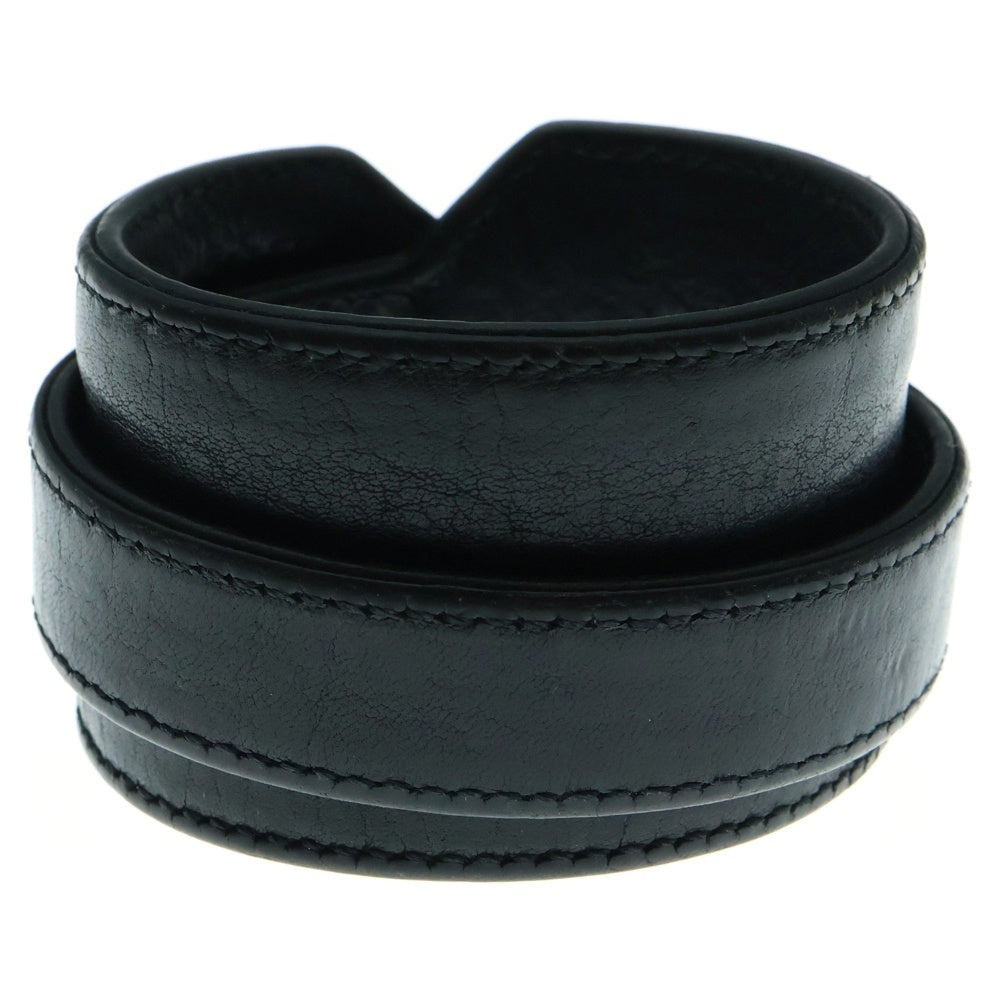 CHROME HEARTS(クロムハーツ) R&R TINY BUCKLE ガンスリンガータイニーバックルレザーブレスレット ブラック