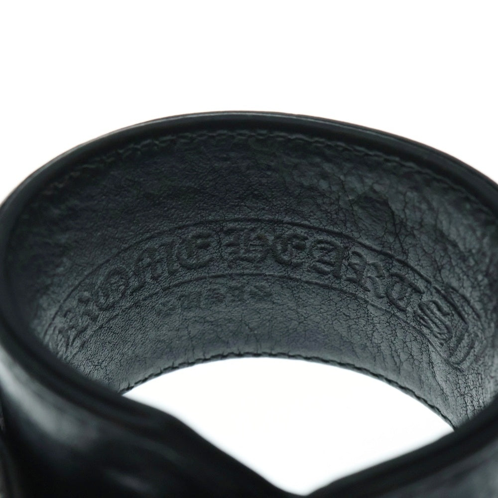 CHROME HEARTS(クロムハーツ) R&R TINY BUCKLE ガンスリンガータイニーバックルレザーブレスレット ブラック