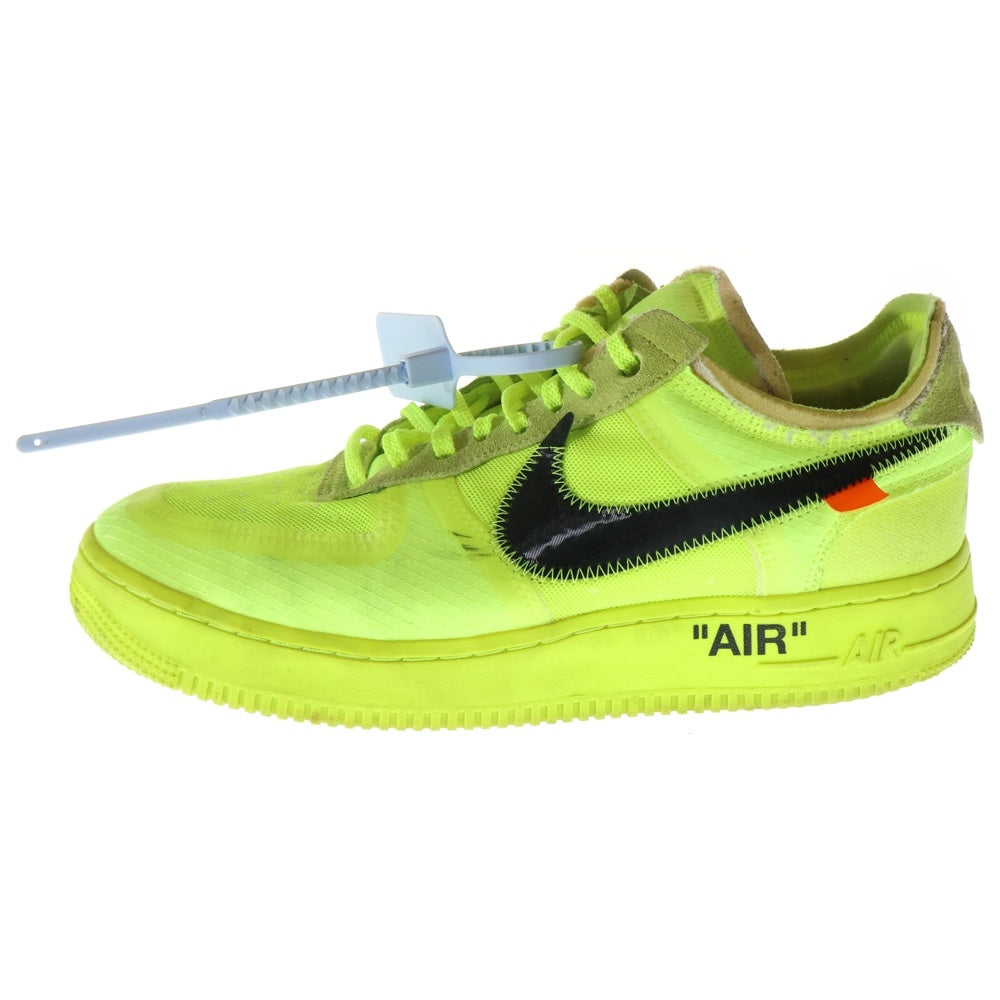 NIKE(ナイキ) ×OFF-WHITE THE 10 AIR FORCE 1 LOW VOLT AO4606-700 オフホワイト エアフォース1 ローカットスニーカー ボルト US8.5/26.5cm イエロー