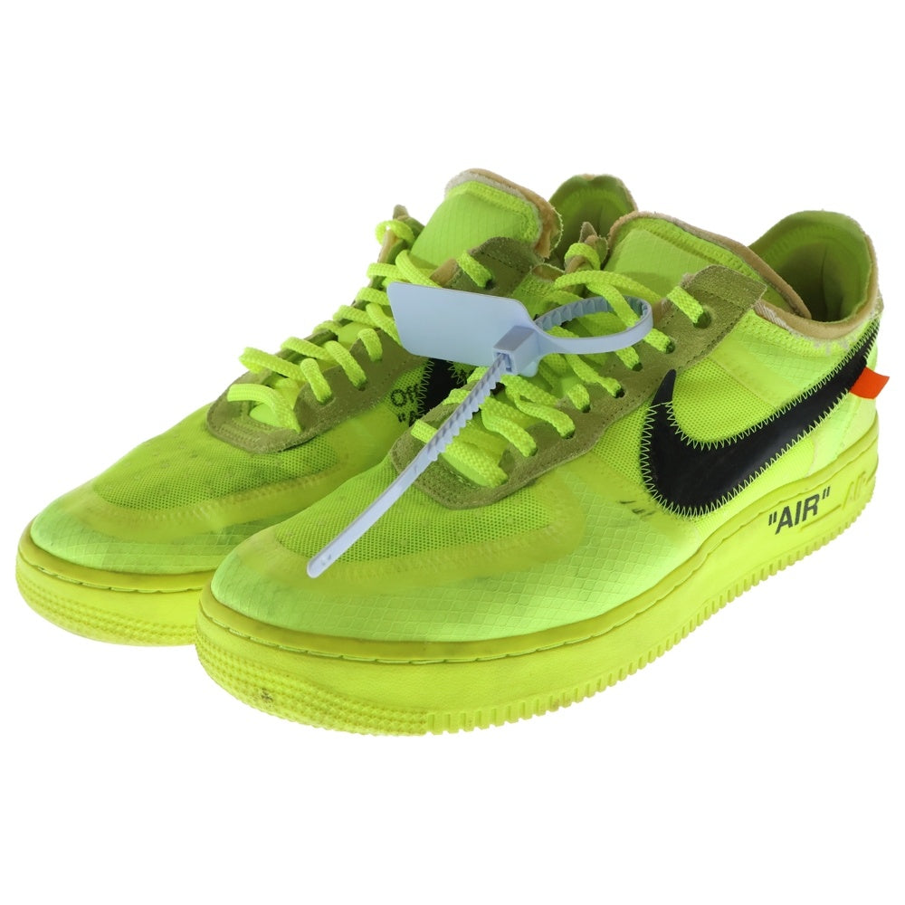 NIKE(ナイキ) ×OFF-WHITE THE 10 AIR FORCE 1 LOW VOLT AO4606-700 オフホワイト エアフォース1 ローカットスニーカー ボルト US8.5/26.5cm イエロー