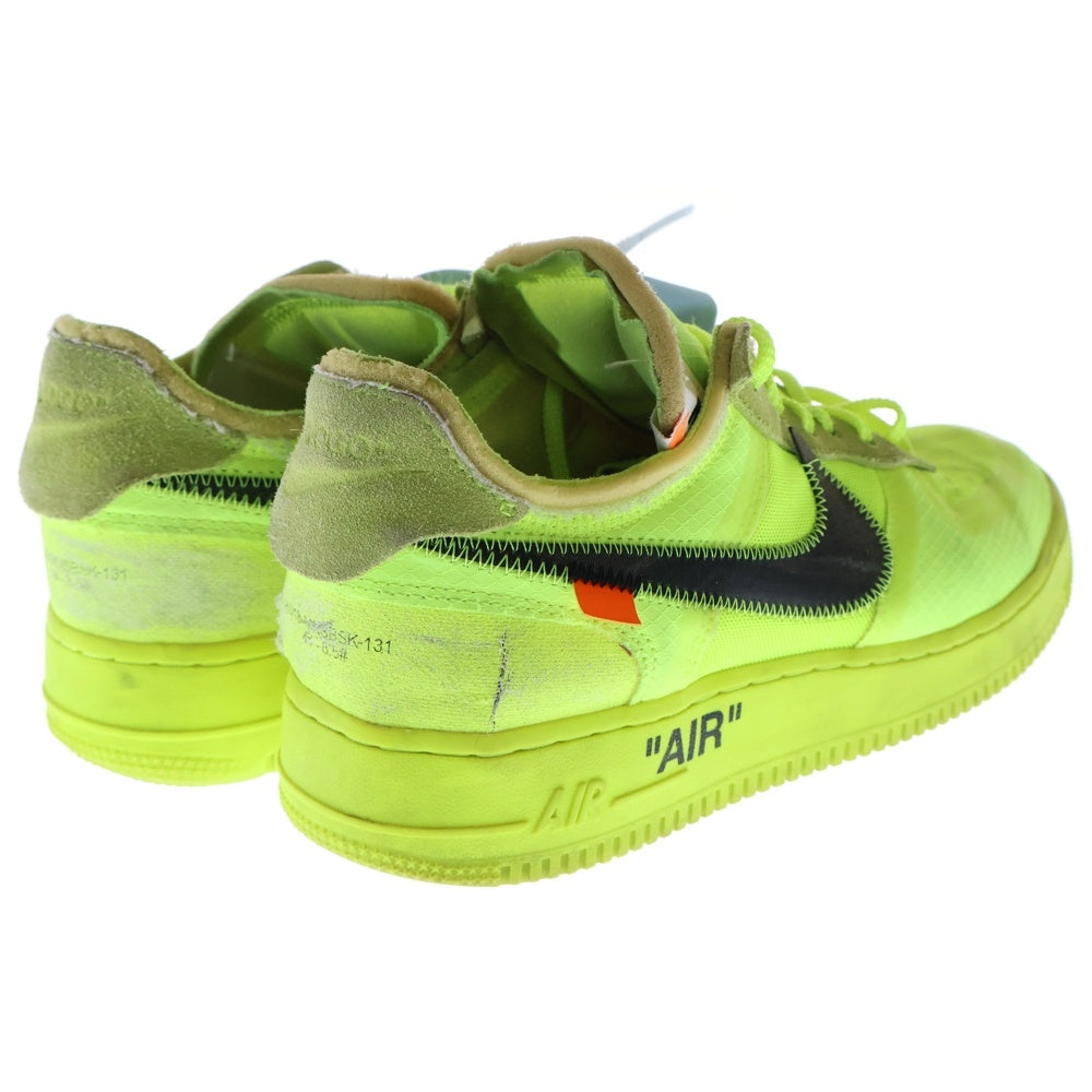NIKE(ナイキ) ×OFF-WHITE THE 10 AIR FORCE 1 LOW VOLT AO4606-700 オフホワイト エアフォース1 ローカットスニーカー ボルト US8.5/26.5cm イエロー