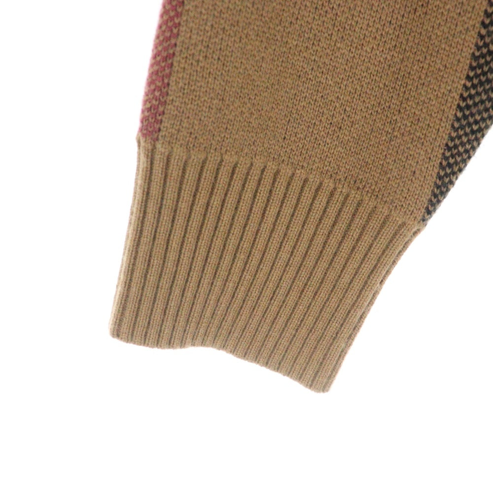 BURBERRY(バーバリー) ノバチェック 総柄 カーディガン ブラウン 8043372